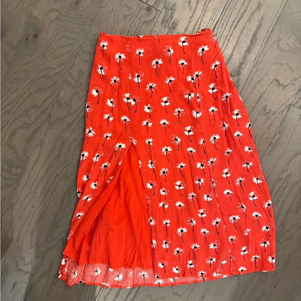 Maeve Floral Red Skirt